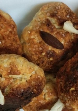 A picture of Wheat. Flour. Almond cookies.