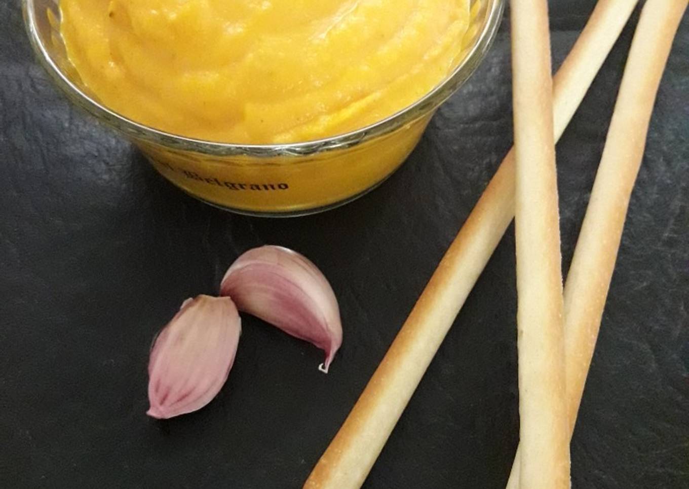 Dip de calabaza, zanahoria y ajo 🥕