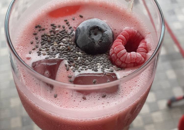 Langkah memasak Smoothies Frozen Berries enak