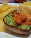 Pintxo de hueva de jibia con alioli de aguacate