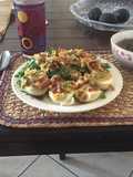 Ensalada de berros y huevos