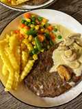 Sirloin Steak Mushroom Sauce (Creamy)