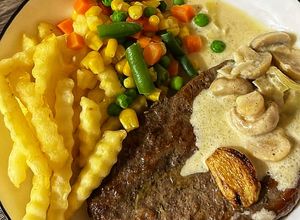 Foto resep Sirloin Steak Mushroom Sauce (Creamy)