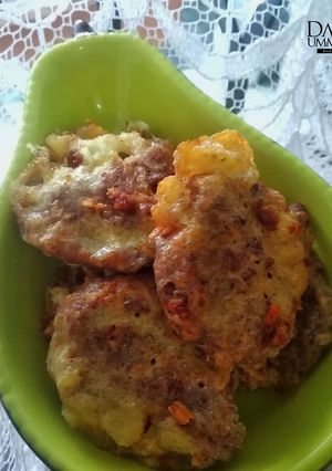 Foto resep Kornet Telur Keto / Perkedel Daging