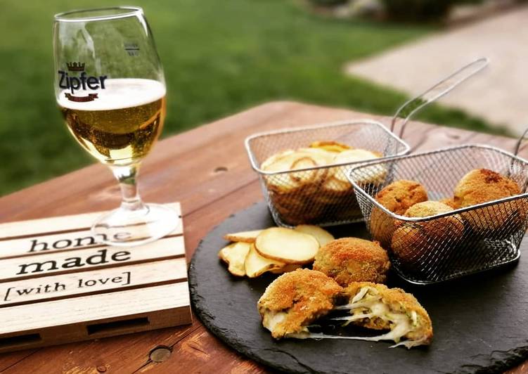 Polpette di zucchine con cuore filante