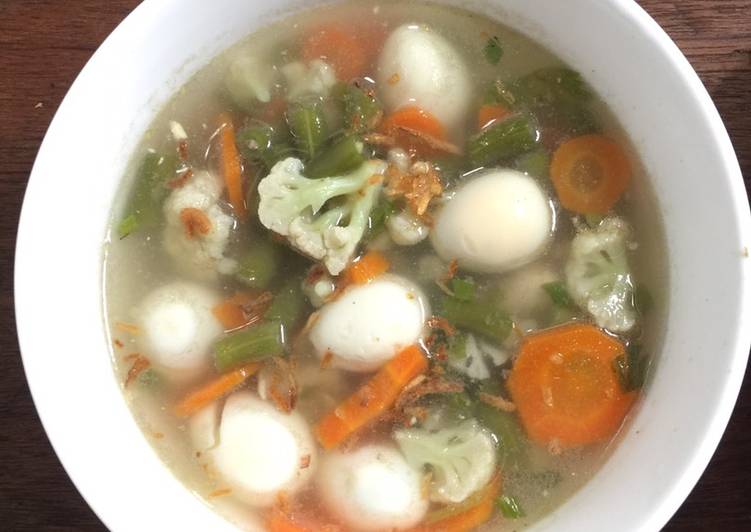 Sup Sayuran mix Telur Puyuh