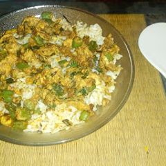 A picture of Egg fried rice.