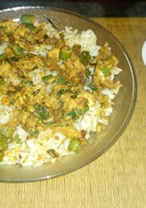 A picture of Egg fried rice.