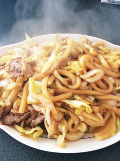 A picture of Easy Soy Sauce Yaki Udon with Frozen Udon.