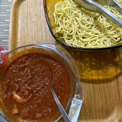 A picture of Spaghetti pedas Singapore.