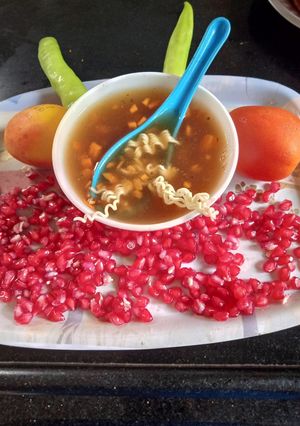 A picture of Spicy Hot and Sour soup.