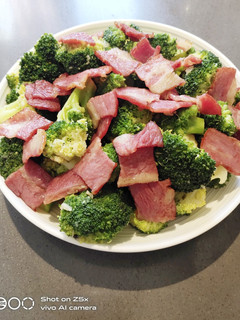 A picture of Sauteed Broccoli with Bacon.