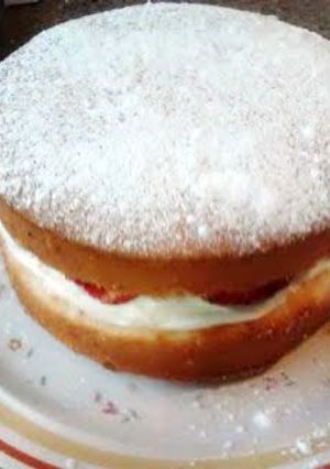 A picture of Amy's large sponge cake ..