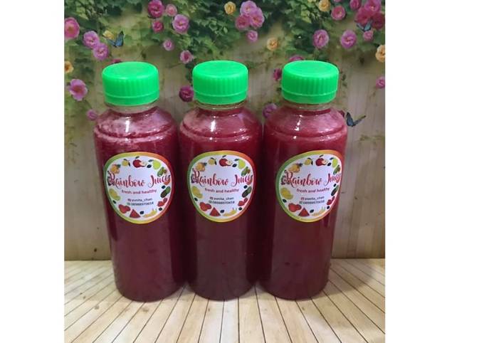 Cara Gampang Menyiapkan Diet Juice Papaya Raspberry Pomegranate Beetroot, Enak Banget