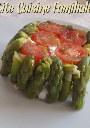 Une photo de Charlotte d'asperges au fromage ail et fines herbes