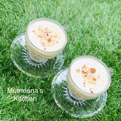 A picture of Muhallabia(milk pudding).