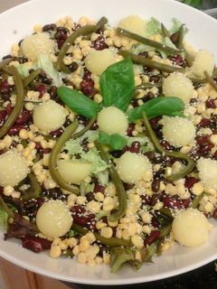 صورة لوصفة طريقة عمل سلطة الفاصوليا الملونة بصوص صويا