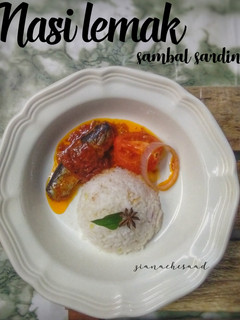 Gambar Nasi lemak sambal sardin