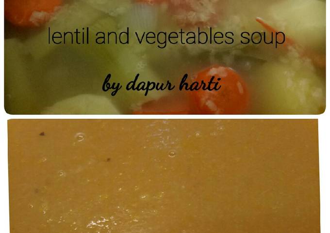 Lentil and vegetables soup