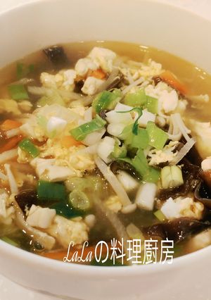 酸辣湯(蛋奶素) 的食譜成品照片