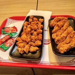 A picture of Chicken Popcorn & Chicken Strips.