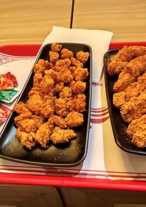 A picture of Chicken Popcorn & Chicken Strips.