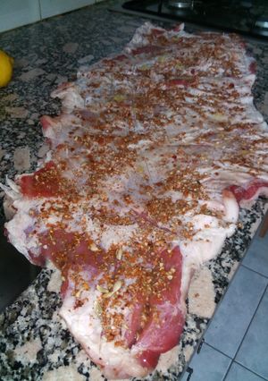 Una foto de Matambre al asador
