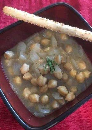 A picture of Rosemary Chickpea Soup.