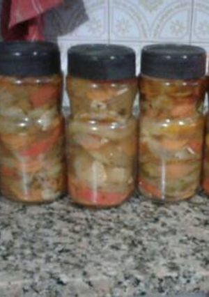 Una foto de Berenjenas al escabeche