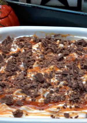 A picture of Better than Fall Pumpkin cake!.