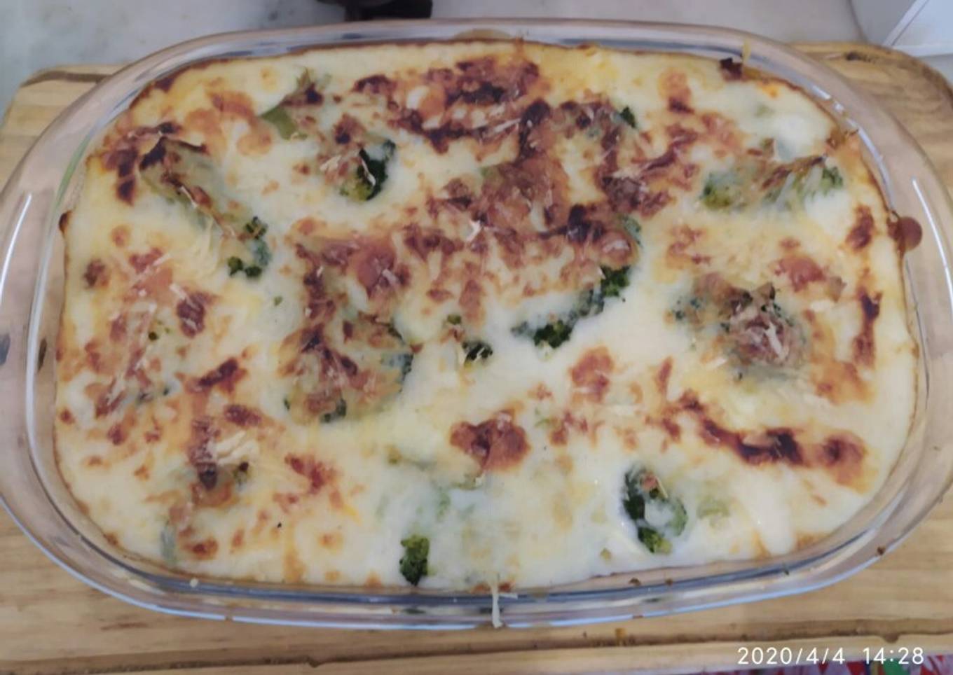 Pastel de carne con puré mixto