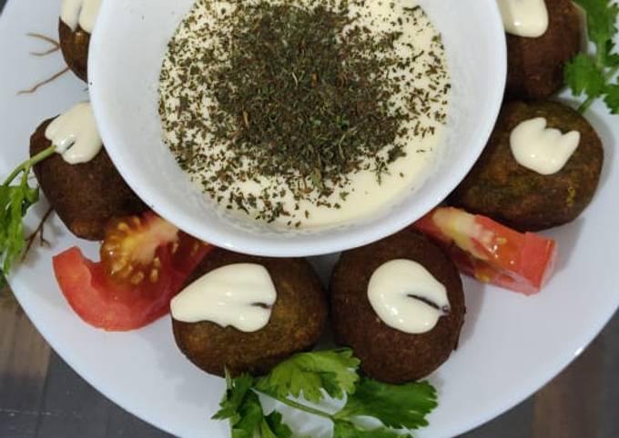 Recipe of Favorite Falafel with cheese sauce