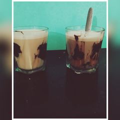 A picture of Cold chocolate coffee.