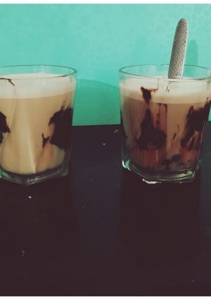 A picture of Cold chocolate coffee.