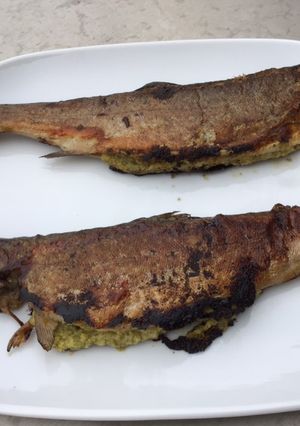 Une photo de Truites farcies aux herbes et citron confit (à la plancha)