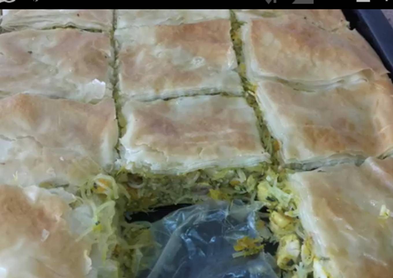 Receta de masa filo con pollo y verduras