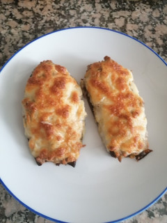 Una foto de Berenjenas rellenas gratinadas