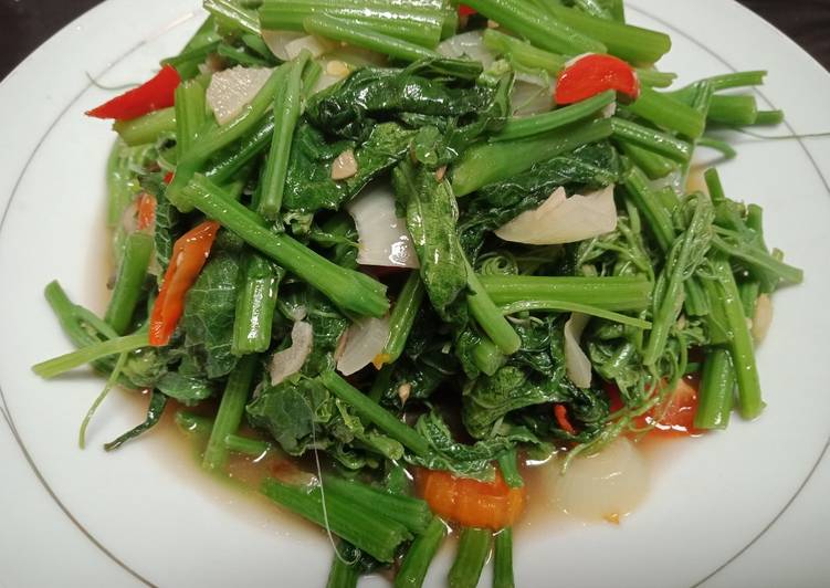 Resep Tumis pucuk labu yang praktis