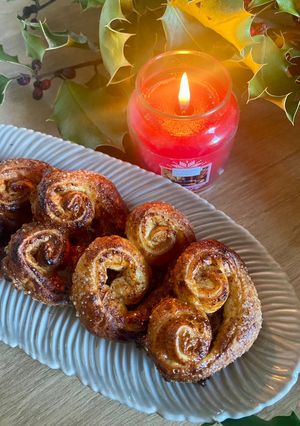 Une photo de Palmier maison à la crème d’amandes et à la cannelle
