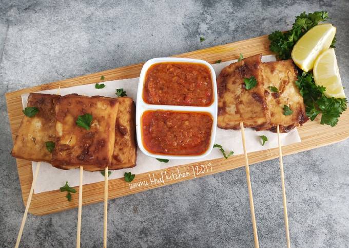 Cara Membuat Sate Tahu Bumbu Kacang Yang Sederhana