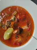 Tajska zupa curry z krewetkami