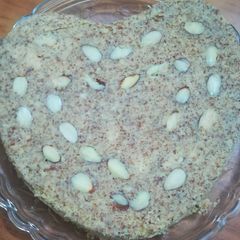 Heart Almond Cake Recipe in Microwave 🎂 A picture of Heart Almond Cake Recipe in Microwave 🎂.