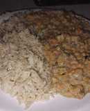 Lentejas turcas a la crema de coco con arroz integral