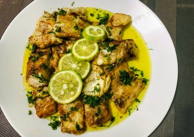 Recipe of Pan seared fillet with lemon browned butter sauce 🤤🤤