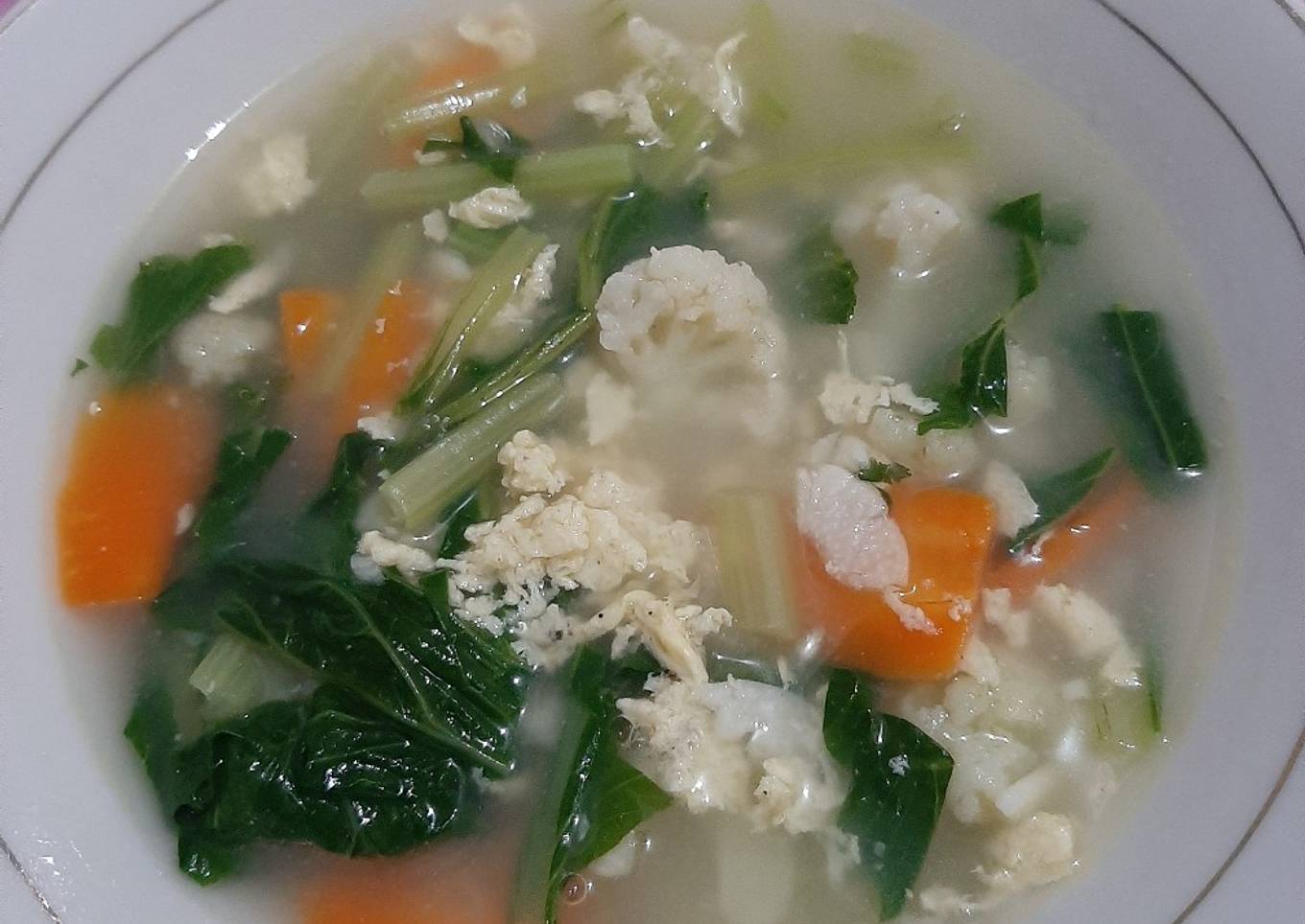 Capcay telur kuah