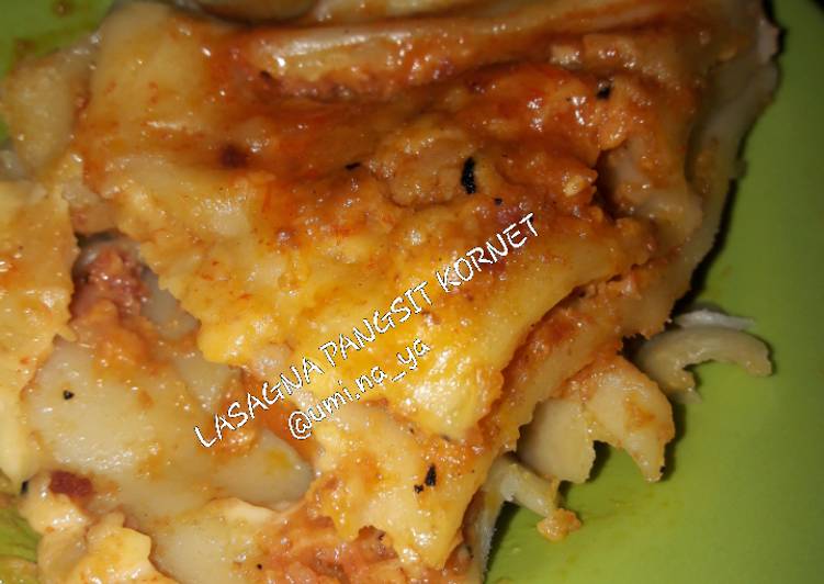 Lasagna pangsit kornet