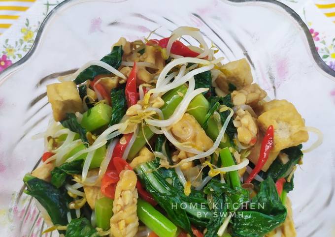 Resep Tumis Sawi Tempe Tahu Toge Oleh Home Kitchen By Swmh Cookpad