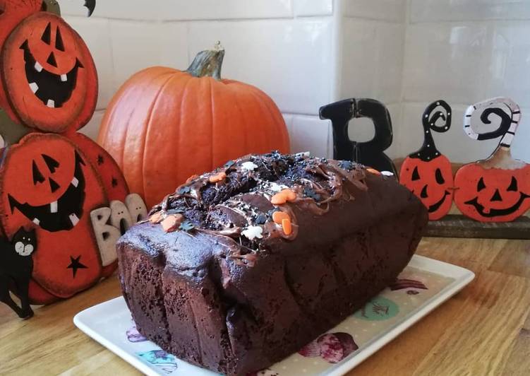 Plumcake al cacao e ricotta con cuore di Nutella