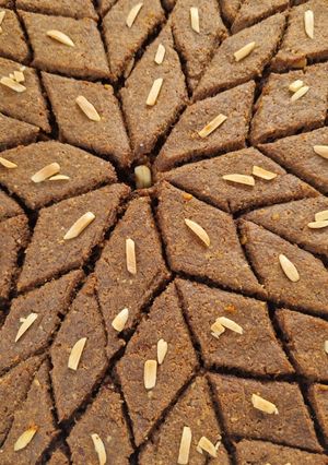 A picture of Kibbeh bil Sanieh (Baked Kibbeh).