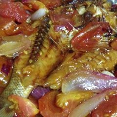 Dried Fish with Tomatoes A picture of Dried Fish with Tomatoes.